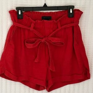 Sanctuary High Waist Red Women's Shorts